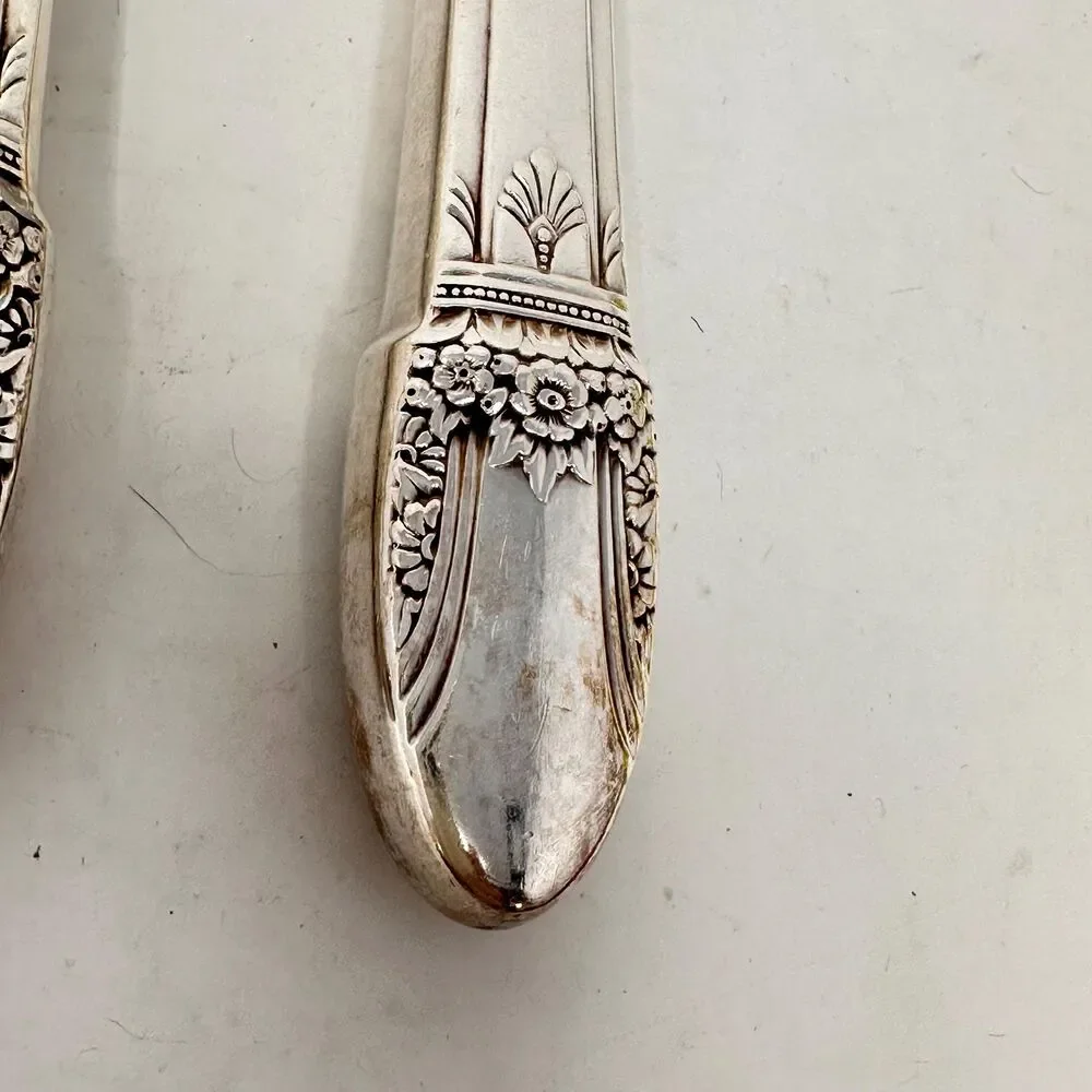 1847 Rogers Bros First Love Silverplate Dinner Knives Hollow Handle Set of 6